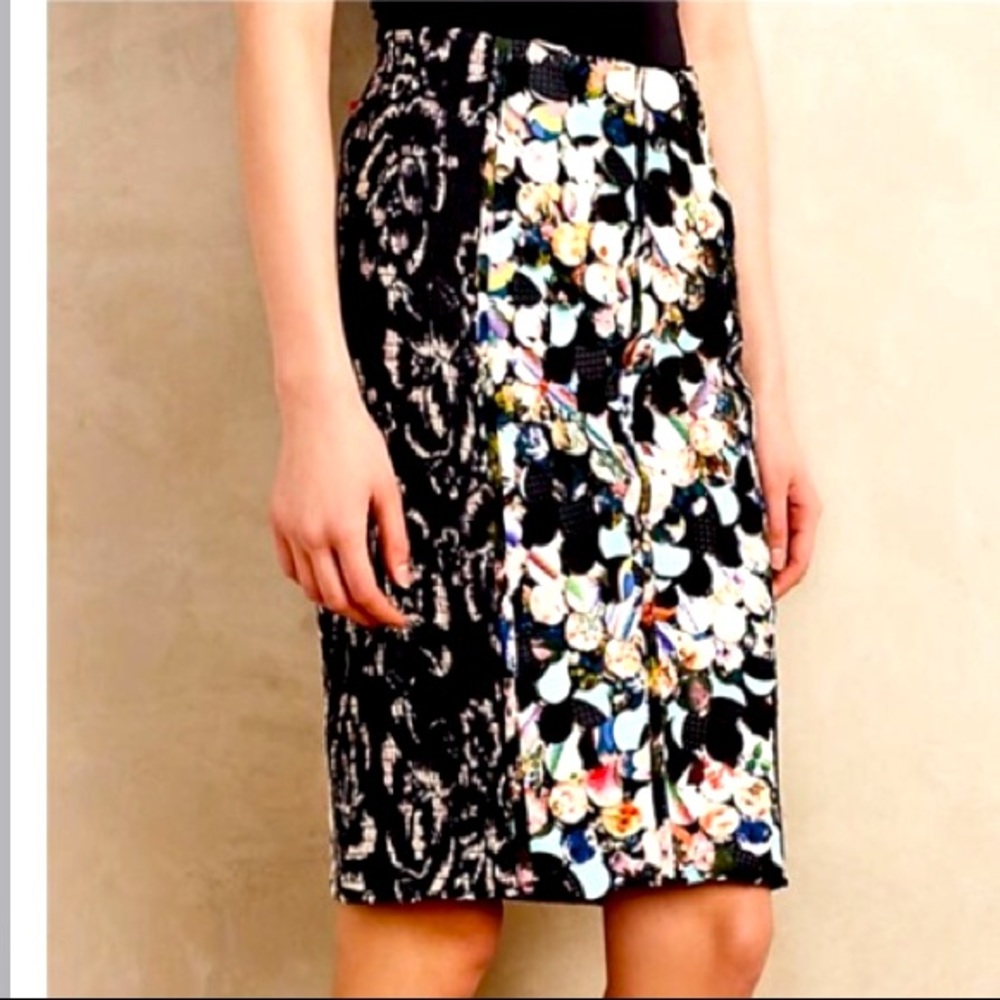 Byron Lars Paillette Pencil Skirt